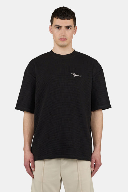 Signar Oversized Waffle Tee Black