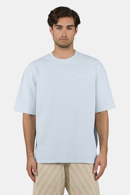 Signar Oversized Waffle Tee Dream Blue