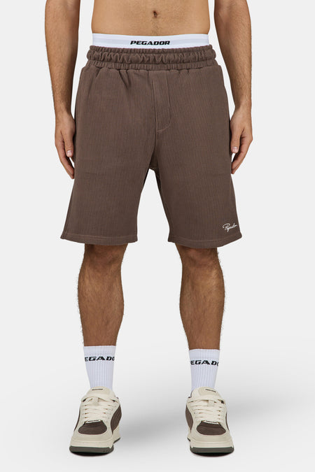 Signar Heavy Rib Shorts Cozy Brown