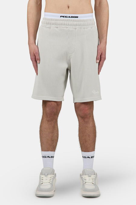 Signar Heavy Rib Shorts Pure Grey