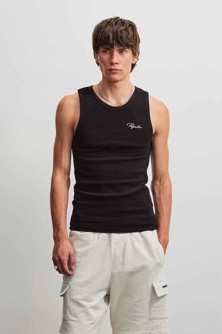 Signar Waffle Undershirt Black