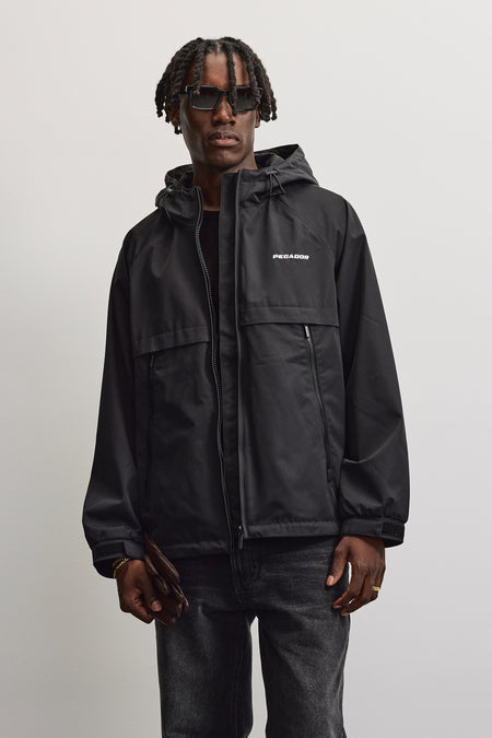 Mason Hooded Windbreaker Black