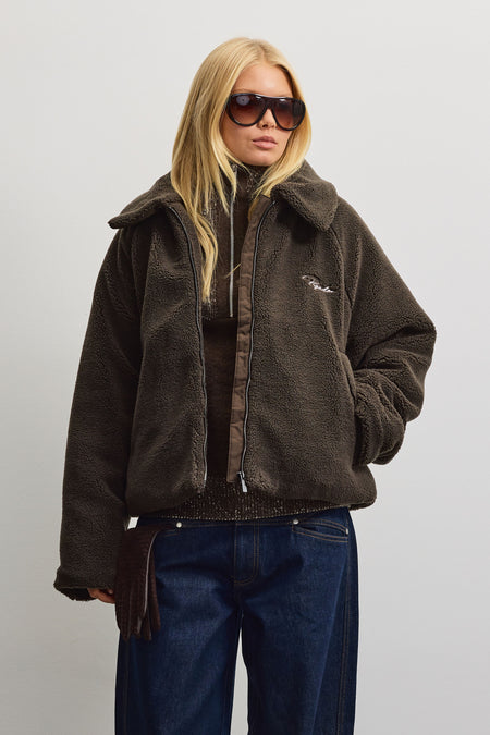 Laja Teddy Jacket Dark Brown