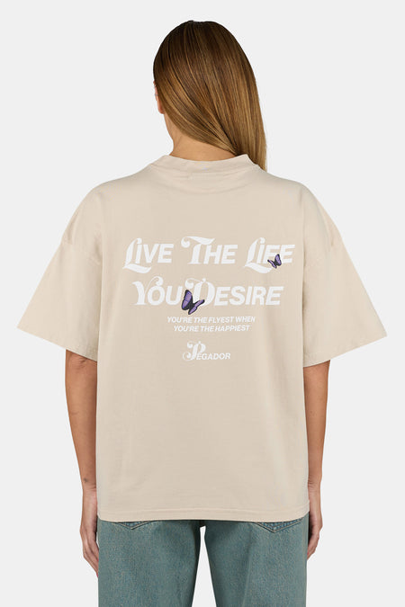 Noria Heavy Oversized Tee Light Beige