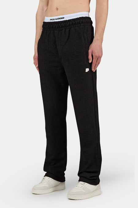 Libco Structured Knit Wide Pants Washed Black