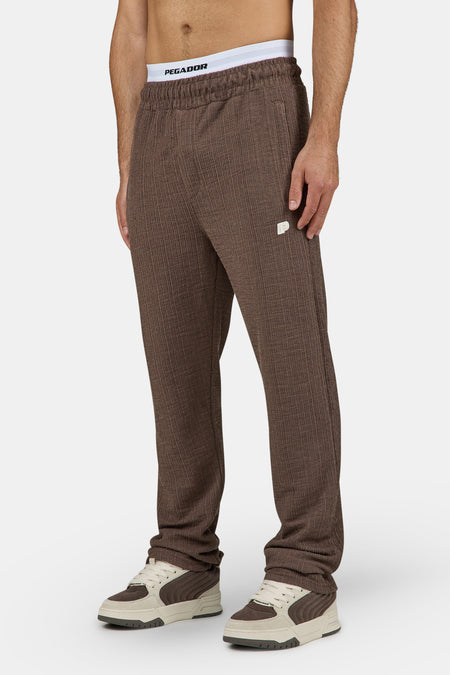 Libco Structured Knit Wide Pants Washed Cozy Brown