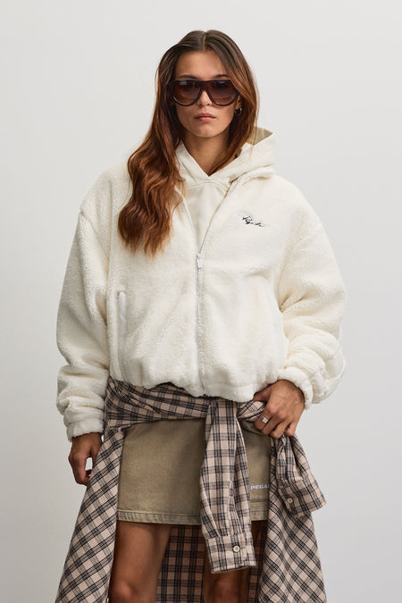 Tamsin Teddy Jacket Warm White