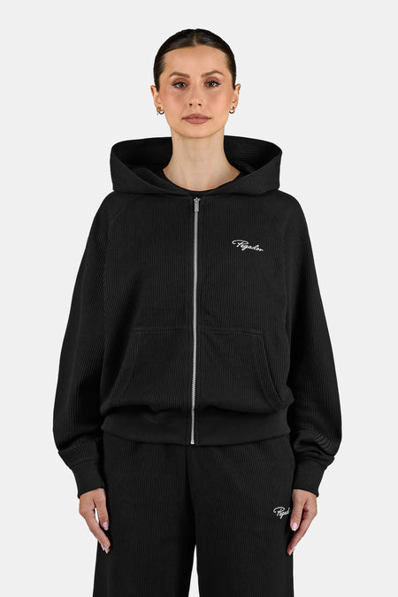 Dayita Raglan Rib Jacket Black