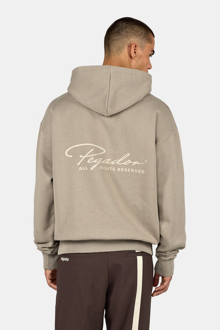 Pike Oversized Hoodie Washed Flint Grey