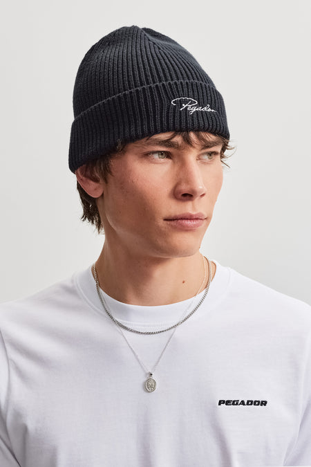 Signar Heavy Knit Beanie Black