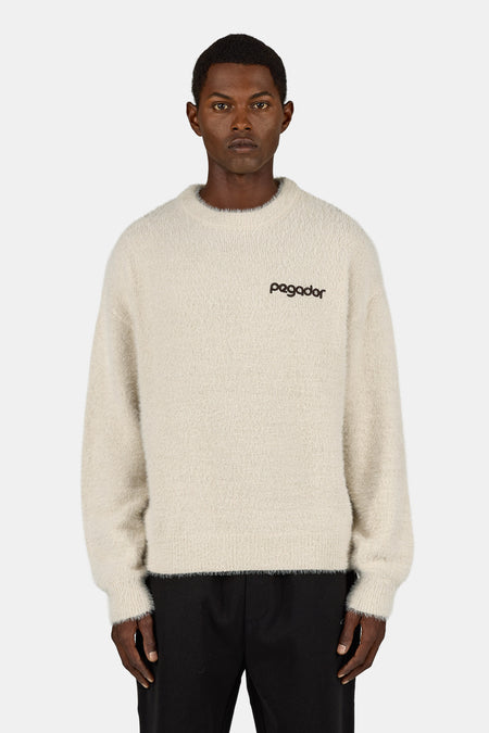 Dalian Furry Knit Sweater Cozy Beige