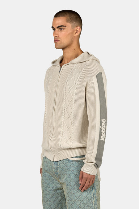 Cheb Cable Knit Jacket Cozy Beige