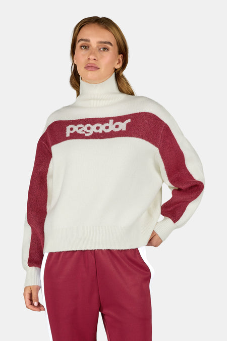 Segovia Turtleneck Knit Sweater Snow White