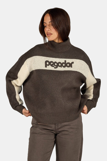 Segovia Turtleneck Knit Sweater Walnut Brown