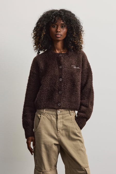 Nimes Knit Cardigan Deep Brown