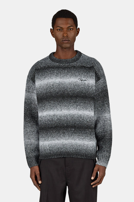 Deventer Oversized Knit Sweater Spaced Dyed Black