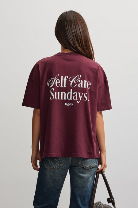 Deva Oversized Tee Dark Red