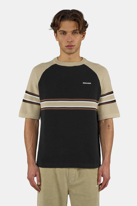 Eger Pique Knit Raglan Tee Black