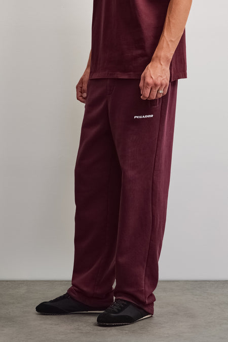 Logo Loose Sweatpants Dark Red