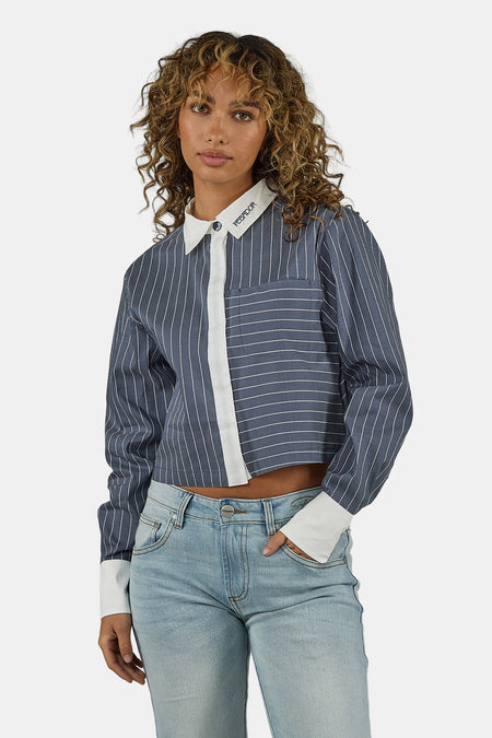 Bojnice Cropped Shirt Twilight Blue