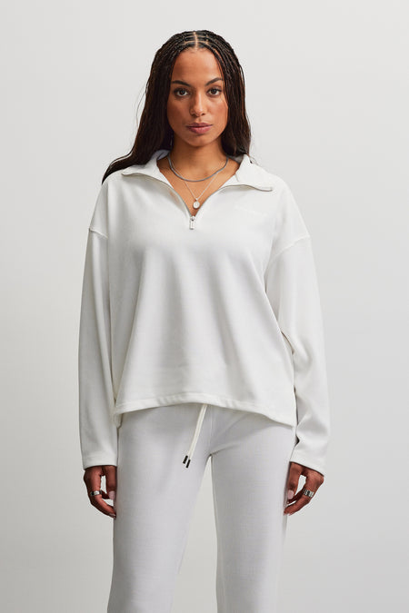Noli Rib Halfzip Warm White