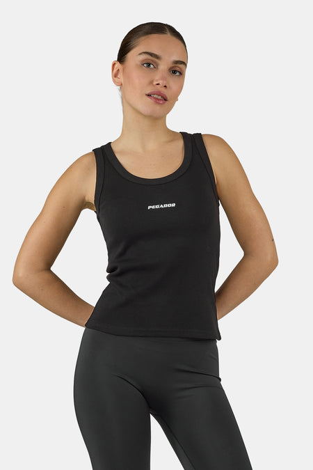 Cesis Rib Tanktop Washed Black