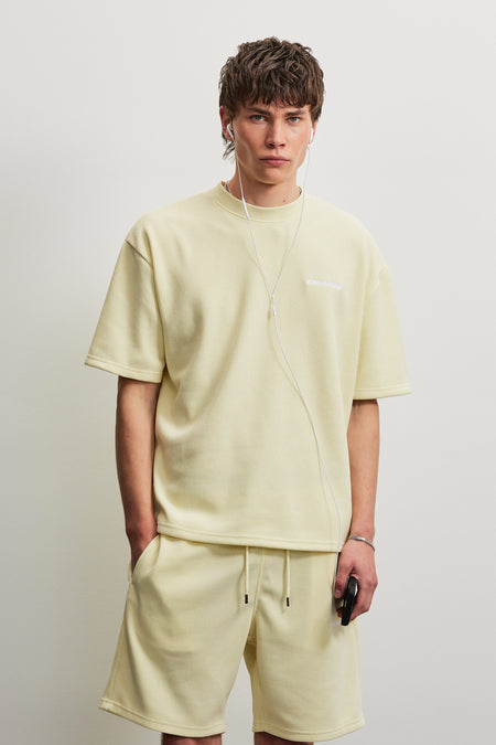 Lagos Oversized Soft Rib Tee Butter Yellow