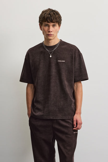 Lagos Oversized Soft Rib Tee Deep Brown