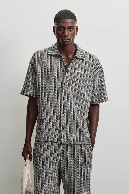 Forno Structured Shirt Black Cream