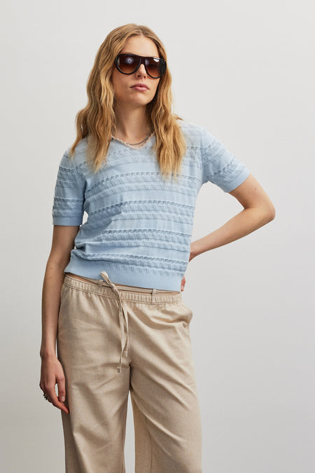 Podgorica Knit Polo Ocean Blue