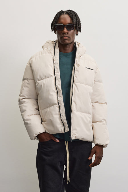 Bertinoro Hooded Puffer Jacket Cream
