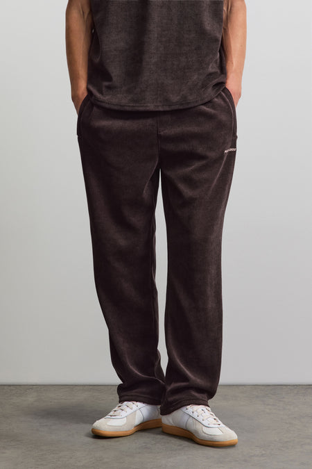 Mezzano Wide Soft Rib Pants Deep Brown