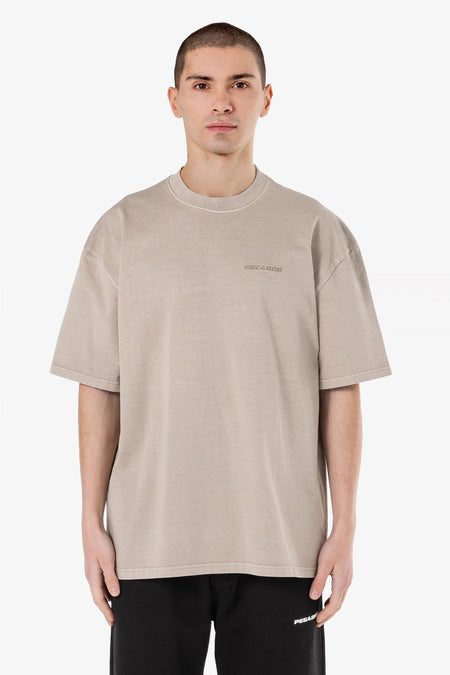Logo Oversized Tee Vintage Dark Stone