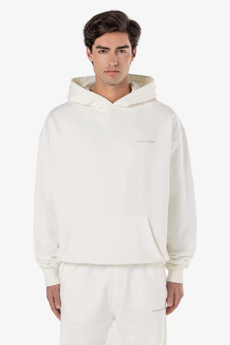 Logo Oversized Hoodie Washed Warm White Gum