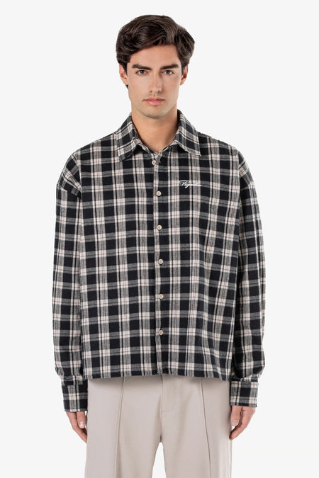Bevill Flannel Shirt Washed Dark Stone