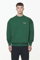 Pegador Tavery Oversized Sweater Vintage Washed British Green Seitenansicht aus der Built to Last Kollektion für Herren