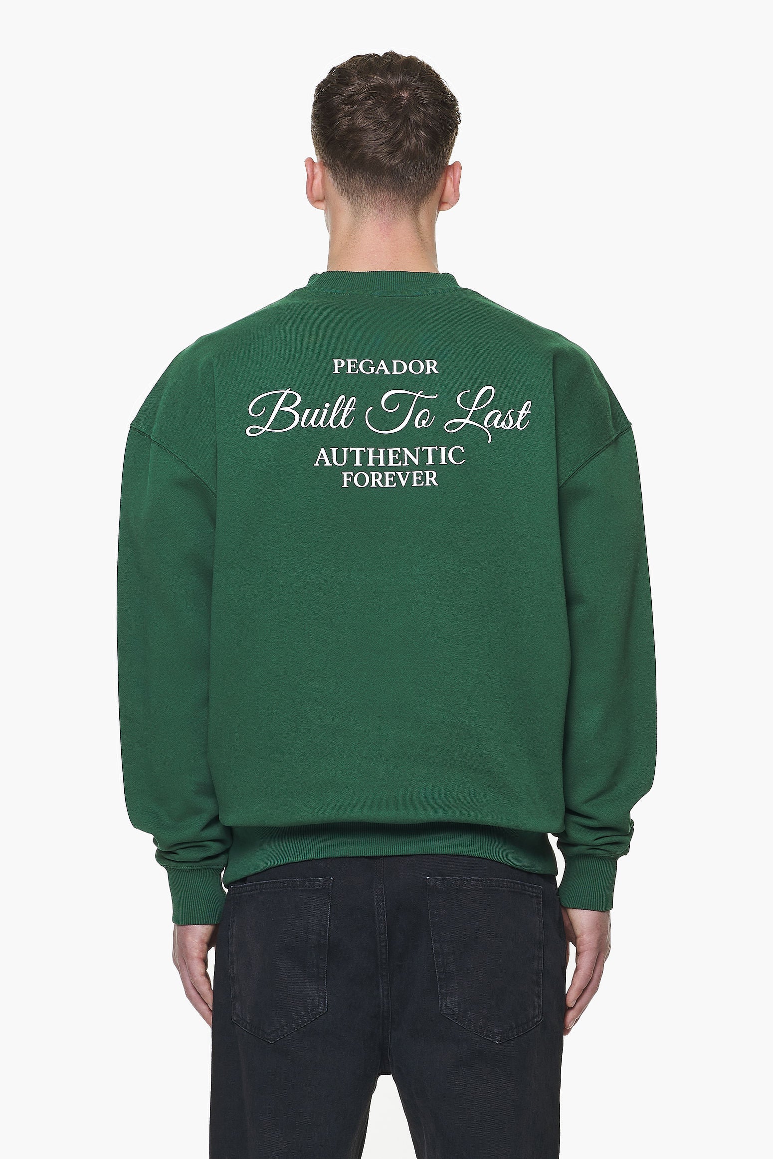 Pegador Tavery Oversized Sweater Vintage Washed British Green Hauptansicht aus der Built to Last Kollektion für Herren