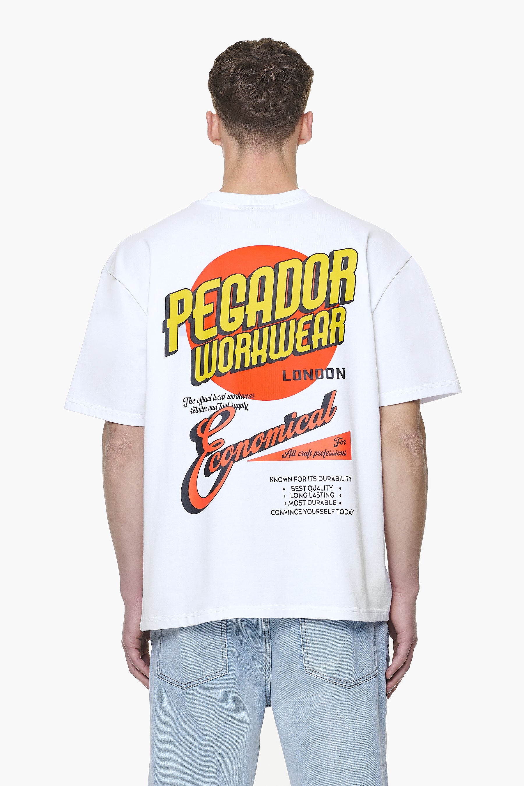 Pegador Docks Oversized Tee White Hauptansicht aus der Built to Last Kollektion für Herren