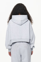 Pegador Chancery Oversized Cropped Hoodie Grey Melange Gegenansicht aus der Built to Last Kollektion für DaHerren