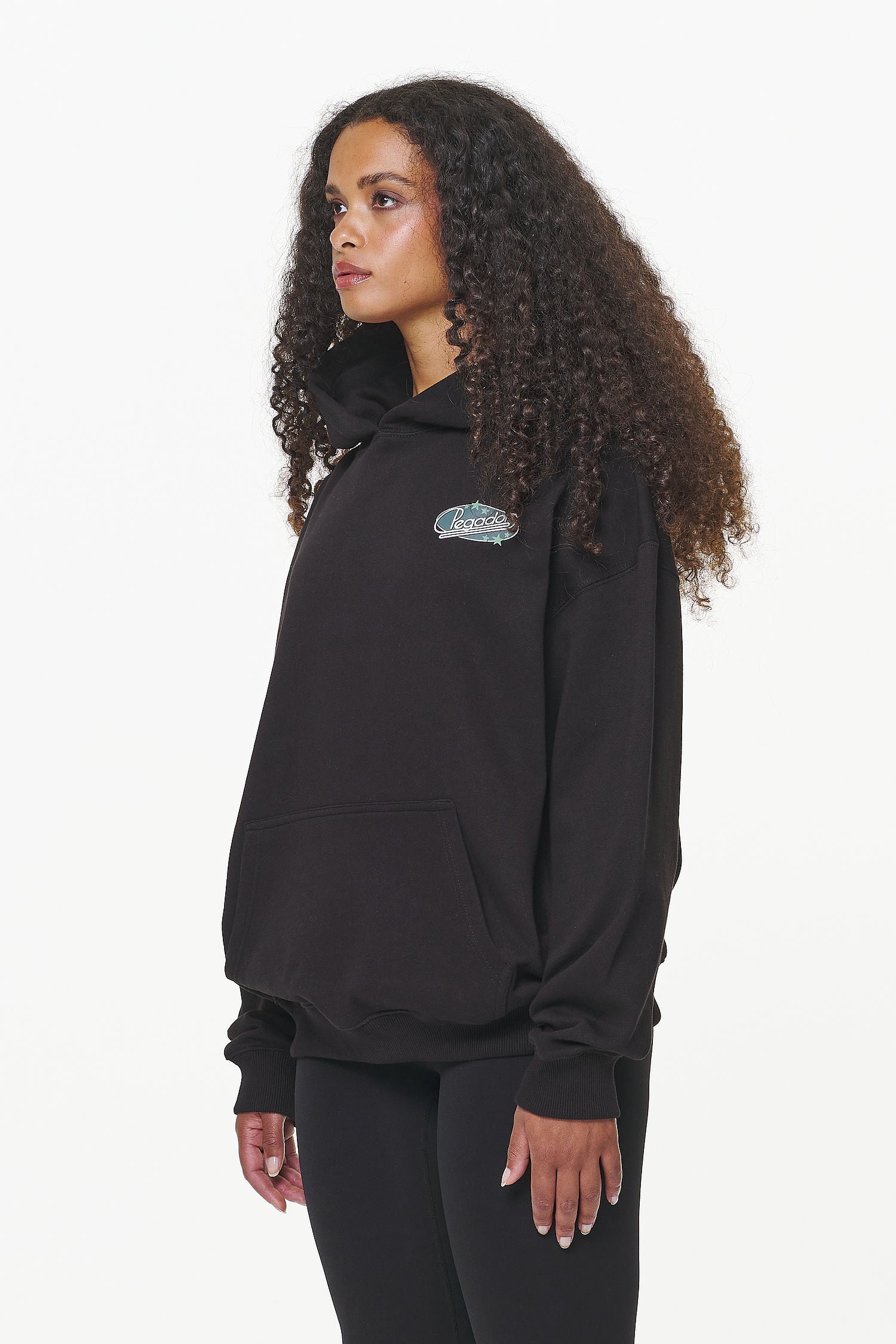 Pegador Savile Oversized Hoodie Black Gegenansicht aus der Built to Last Kollektion für DaHerren