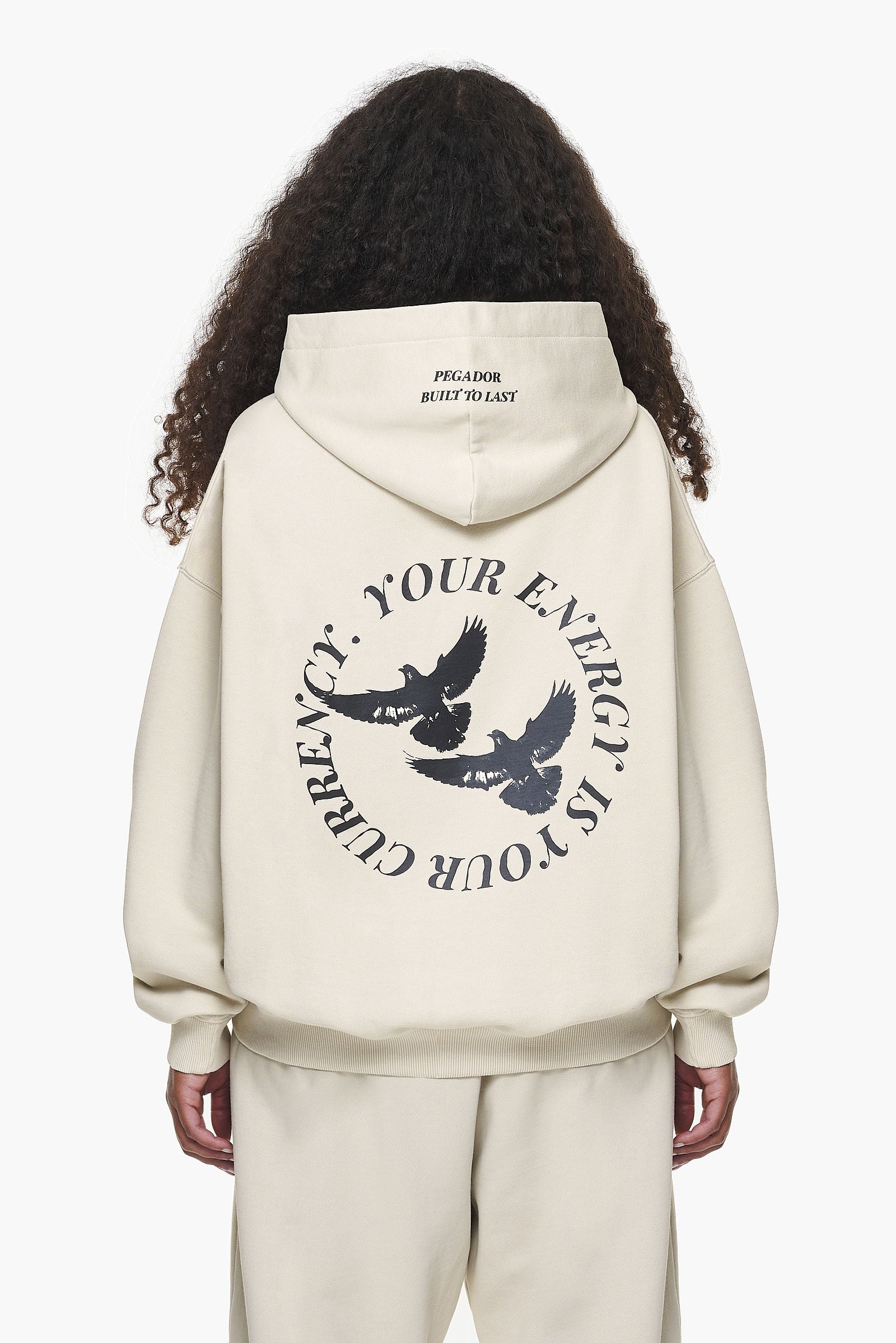 Pegador Portobello Oversized Hoodie Vintage Washed Bone White Hauptansicht aus der Built to Last Kollektion für DaHerren