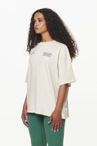 Pegador Cadogan Heavy Oversized Tee Vintage Washed Bone White Gegenansicht aus der Built to Last Kollektion für DaHerren