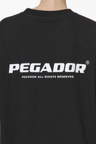 Pegador Arendal Logo Heavy Oversized Tee Black Detailshot aus der Do not Disturb Kollektion für DaHerren