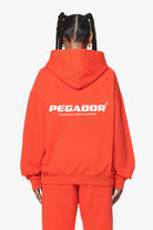 Pegador Atna Logo Oversized Hoodie Washed Signal Red Hauptansicht aus der Do not Disturb Kollektion für DaHerren