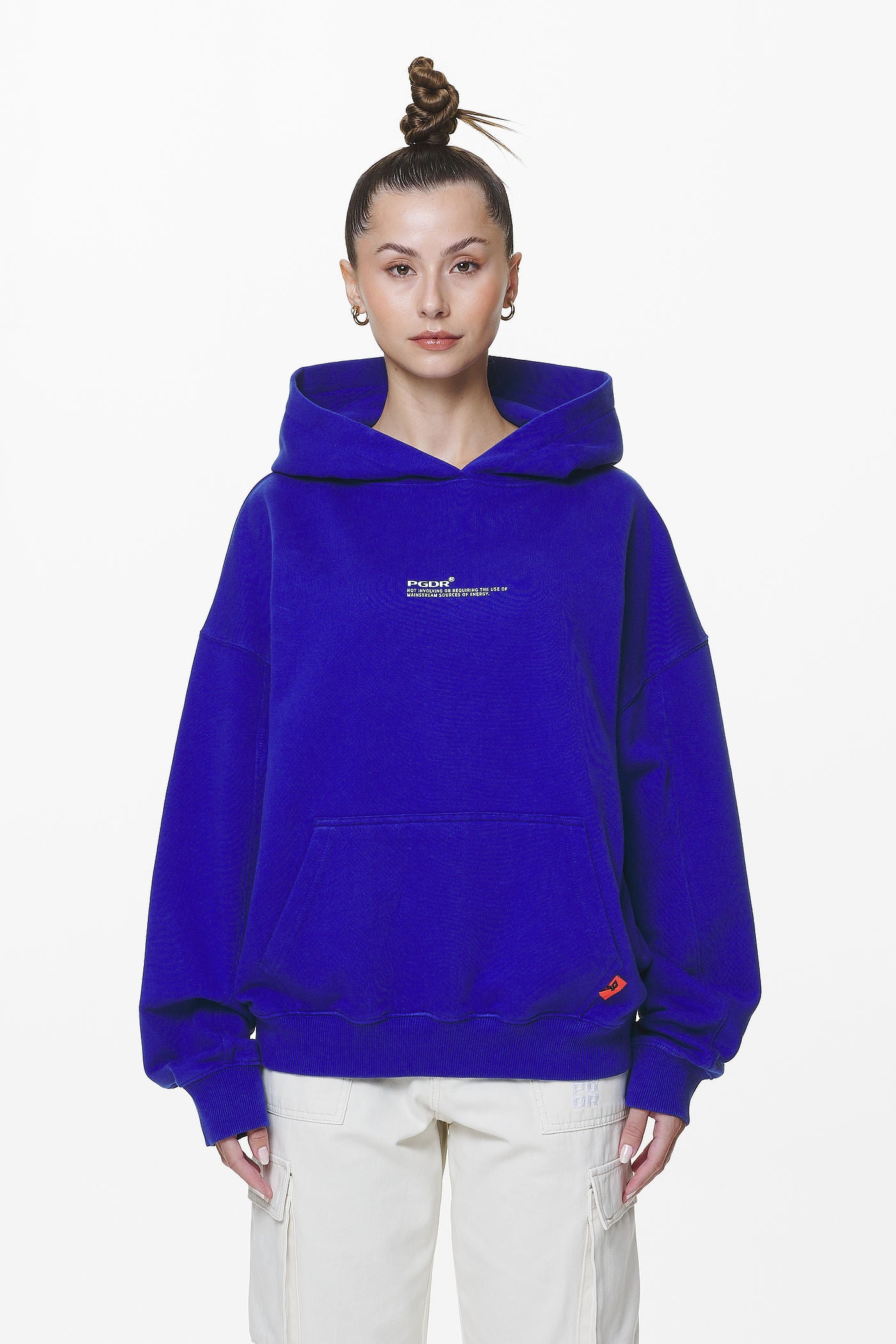 Pegador Navisk Oversized Hoodie Washed Endless Blue Seitenansicht aus der Do not Disturb Kollektion für DaHerren