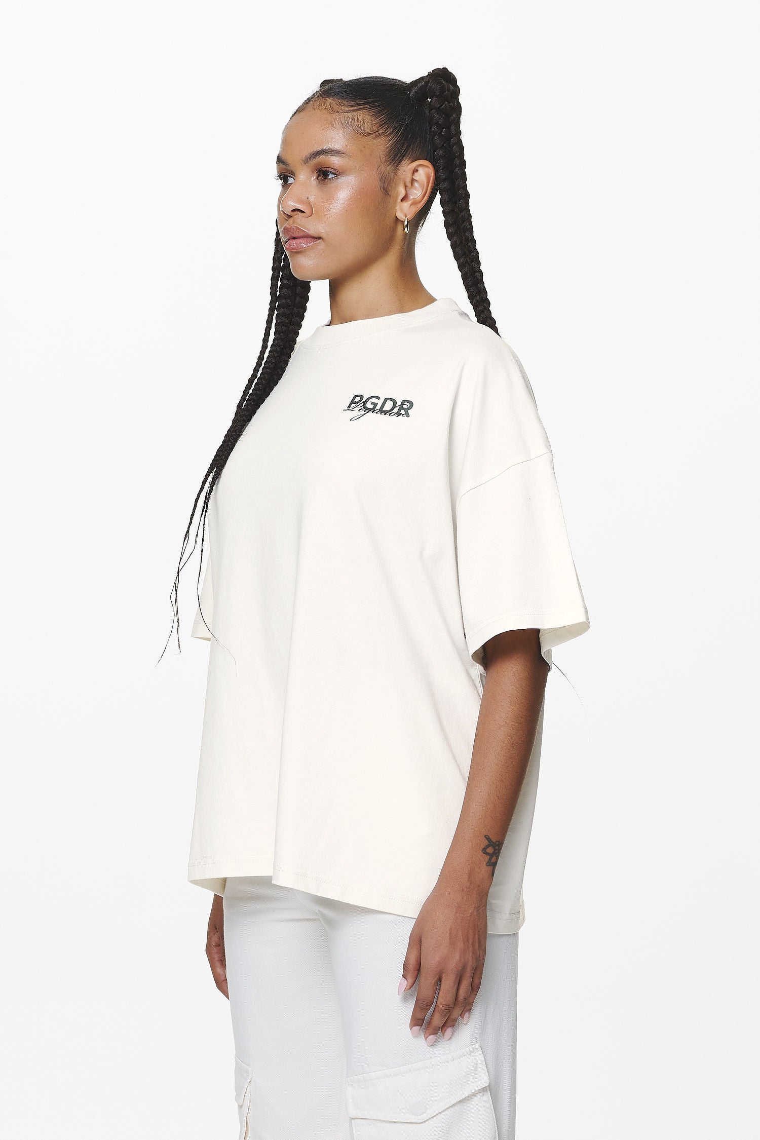 Pegador Sona Heavy Oversized Tee Washed Salty Cream Gegenansicht aus der Do not Disturb Kollektion für DaHerren