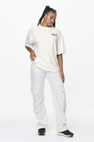 Pegador Sona Heavy Oversized Tee Washed Salty Cream Ganzkörper Bild aus der Do not Disturb Kollektion für DaHerren