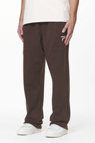 Pegador Tacona Carpenter Sweat Pants Washed Oak Brown Seitenansicht aus der Do not Disturb Kollektion für Herren