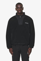 Pegador Fierro Teddy Halfzip Sweater Black Hauptansicht aus der Do not Disturb Kollektion für Herren