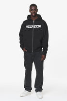 Pegador Donora Oversized Sweat Jacket Black Ganzkörper Bild aus der Do not Disturb Kollektion für Herren